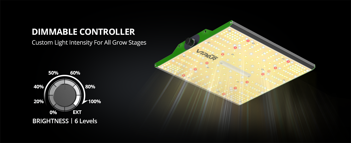 ViparSpectra® 2025  Newest P1000 100W LED Grow Light with Daisy Chain Function